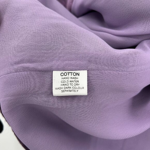 DOITUNG Purple Cotton Single Button Open Pleated Designer Blazer Size EU 42 - Picture 7 of 9